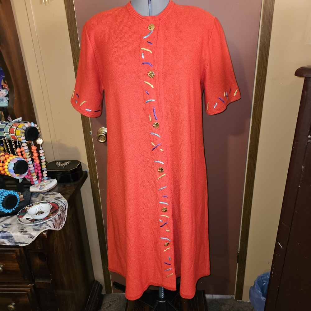 ALNORAL by Al Spokavicius Vintage Womens Santana Knit Dress Size XL